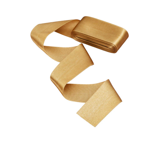 Golden satin ribbon
