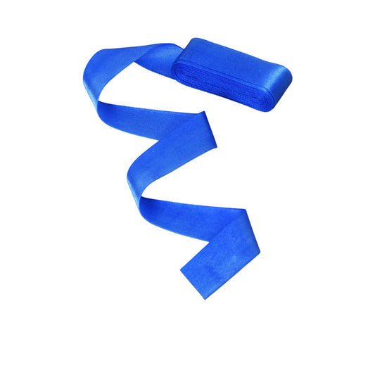 Blue satin ribbon