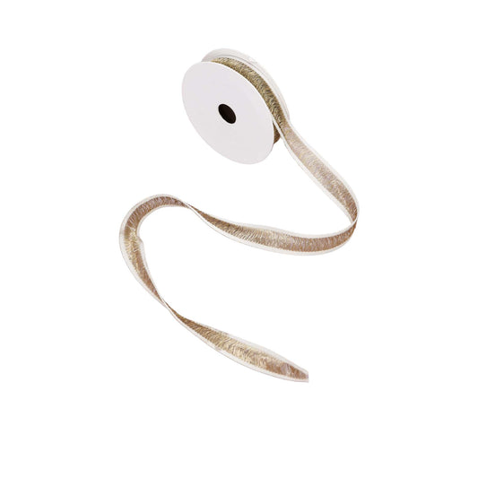 White sonia curly ribbon