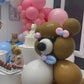Gender Reveal Balloon Teddy and confetti