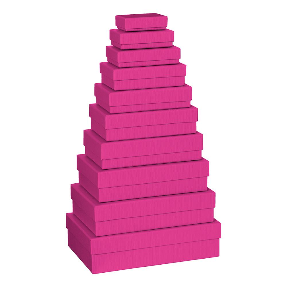 Bright pink gift box