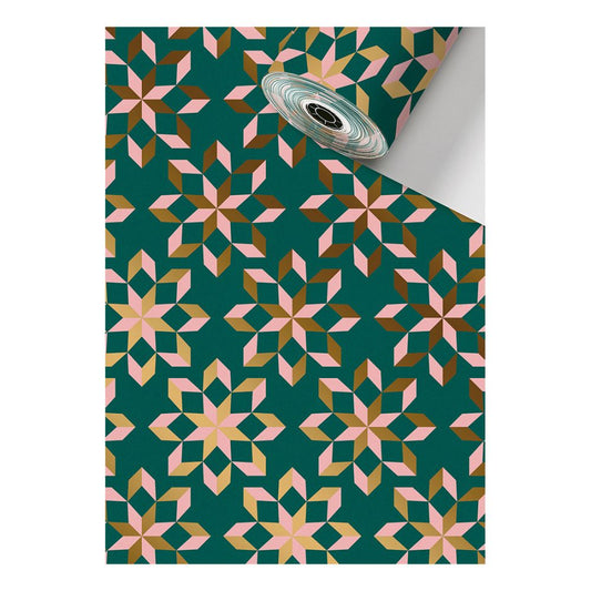 Green and Gold wrapping paper