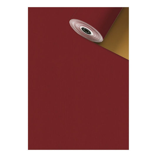 Maroon and gold reversible wrapping paper