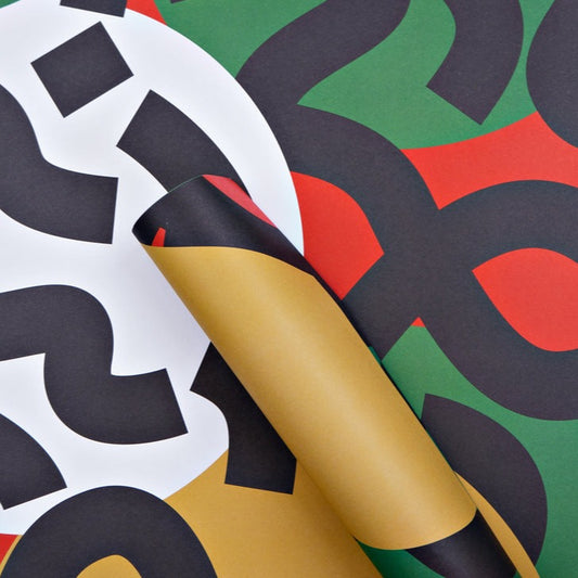 Abstract shapes wrapping paper