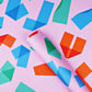 Origami colourful wrapping paper