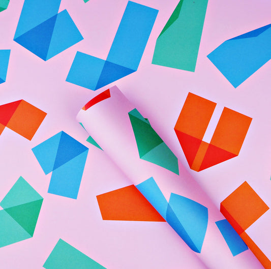 Origami colourful wrapping paper