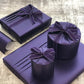Purple stitched wide ribbon